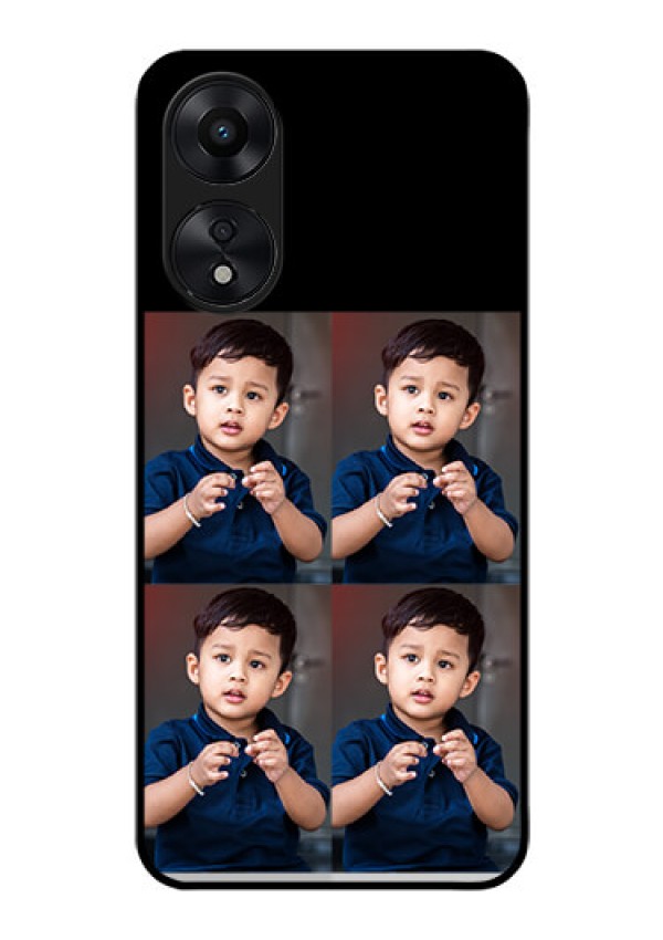 Oppo A78 5G 4 Image Holder on Glass Mobile Cover