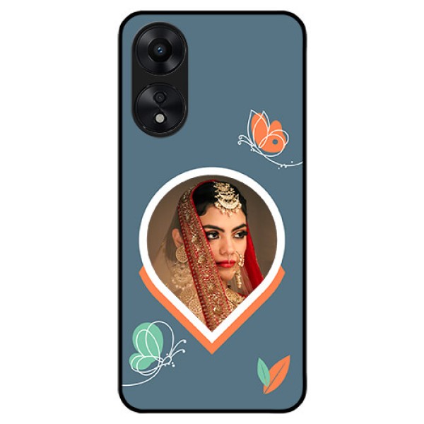 Oppo A78 5G Custom Glass Mobile Case - Droplet Butterflies Design