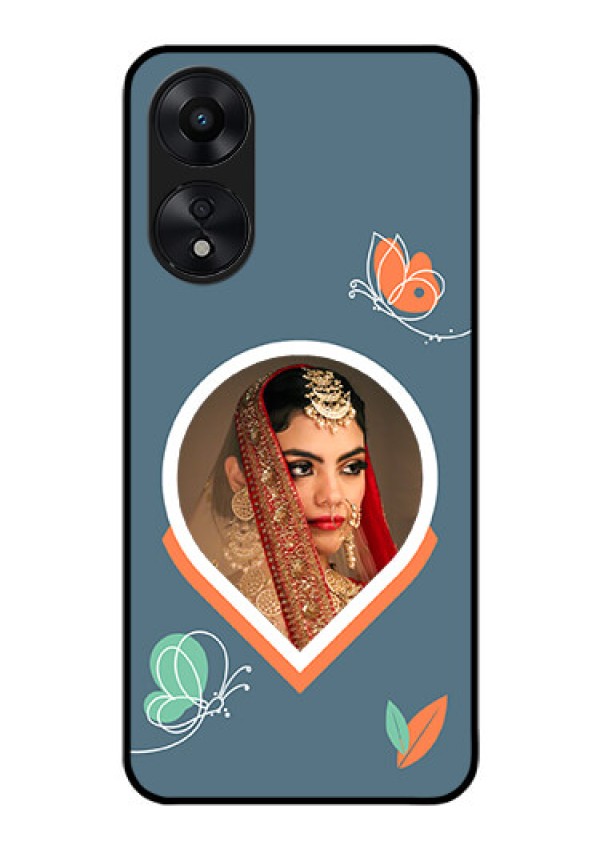 Oppo A78 5G Custom Glass Mobile Case - Droplet Butterflies Design