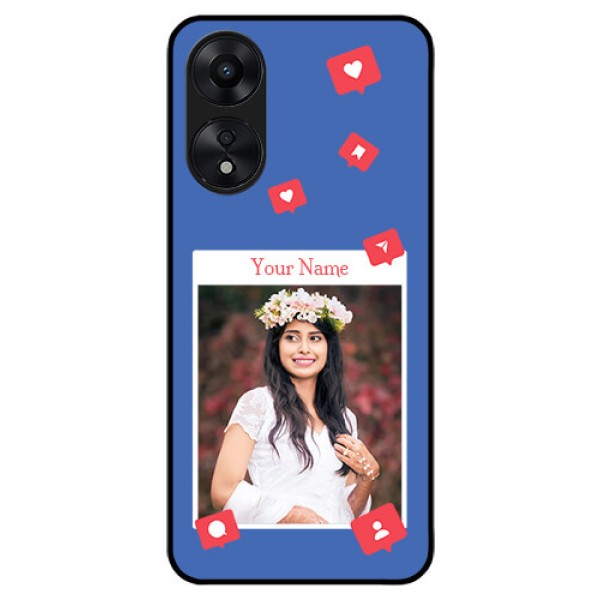 Oppo A78 5G Custom Glass Phone Case - Like Share And Comment Design Oppo A78 5G Custom Glass Phone Case - Like Share And Comment Design