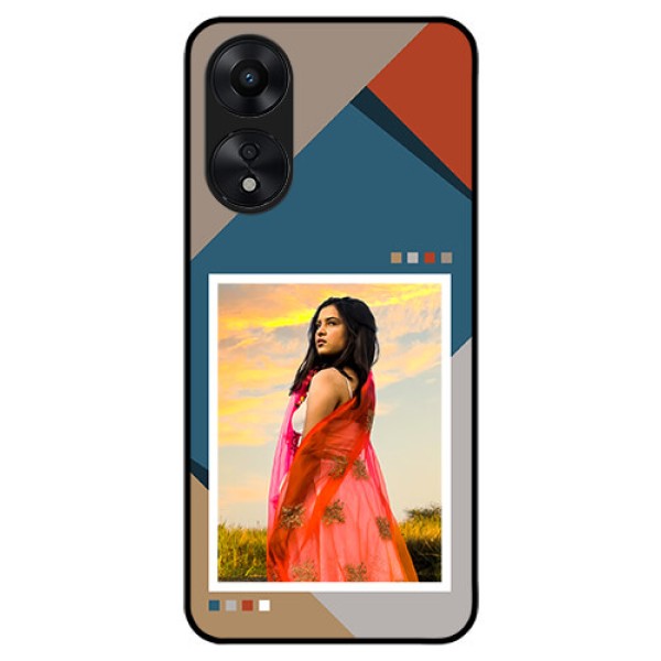 Oppo A78 5G Personalized Glass Phone Case - Retro color pallet Design