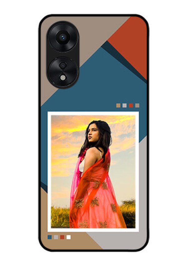 Oppo A78 5G Personalized Glass Phone Case - Retro color pallet Design