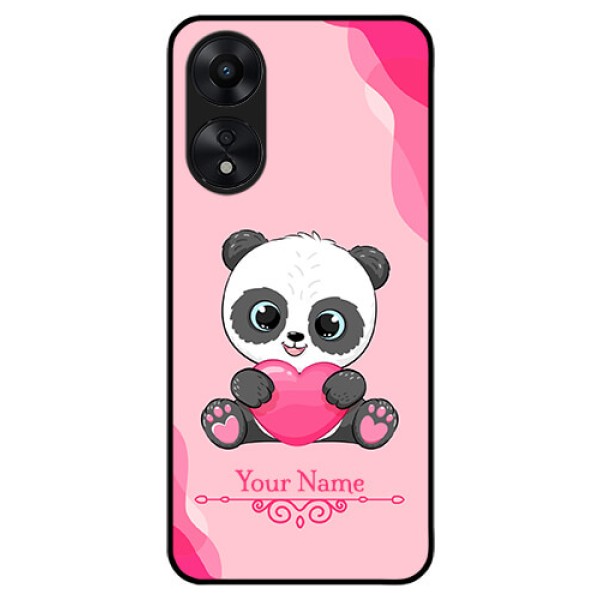 Oppo A78 5G Custom Glass Mobile Case - Cute Panda Design
