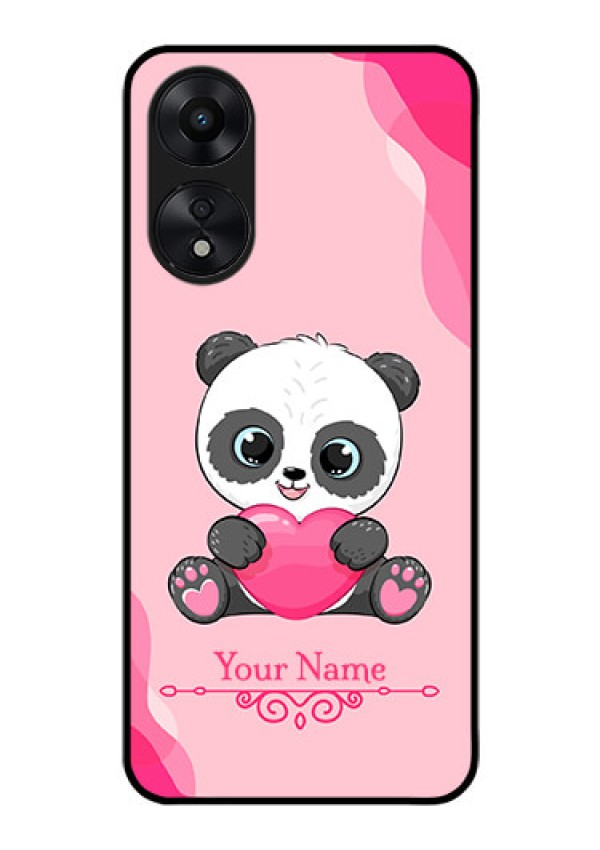 Oppo A78 5G Custom Glass Mobile Case - Cute Panda Design