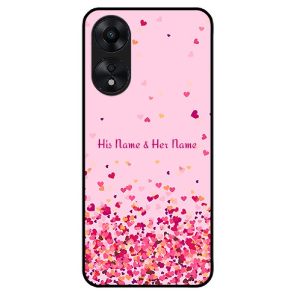 Oppo A78 5G Photo Printing on Glass Case - Floating Hearts Design Oppo A78 5G Photo Printing on Glass Case - Floating Hearts Design