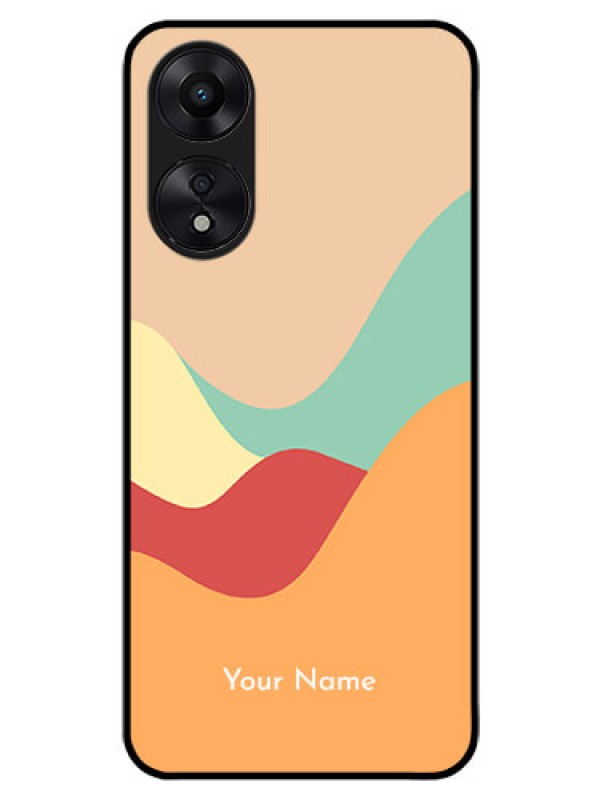 Custom Oppo A78 5G Personalized Glass Phone Case - Ocean Waves Multi-colour Design