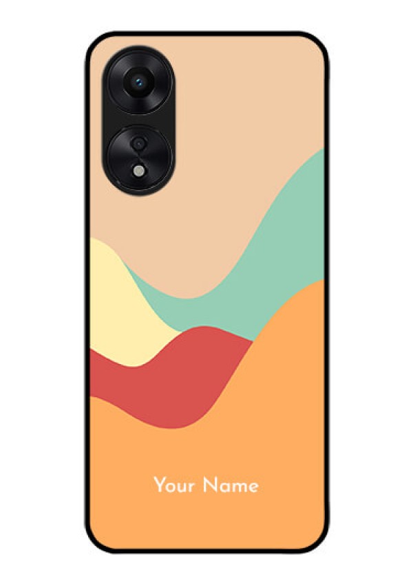 Oppo A78 5G Personalized Glass Phone Case - Ocean Waves Multi-colour Design