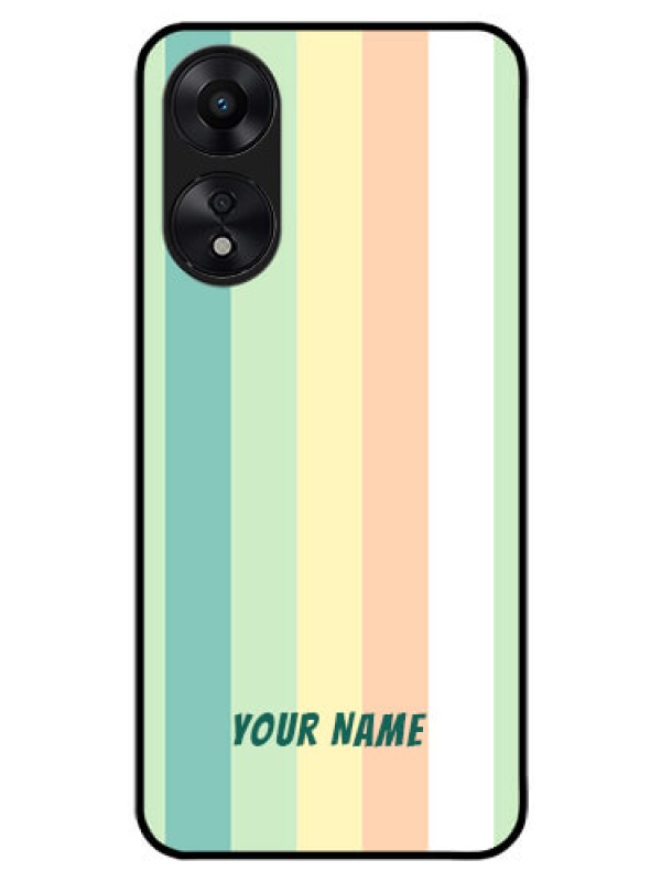 Custom Oppo A78 5G Photo Printing on Glass Case - Multi-colour Stripes Design