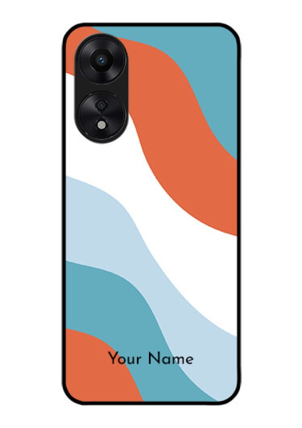 Oppo A78 5G Custom Glass Mobile Case - coloured Waves Design