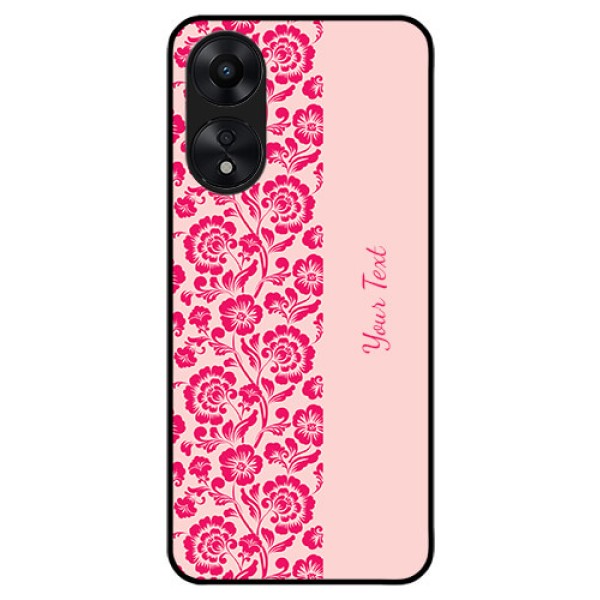 Oppo A78 5G Custom Glass Phone Case - Attractive Floral Pattern Design