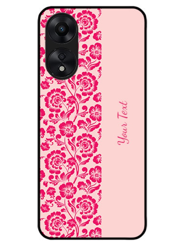 Custom Oppo A78 5G Custom Glass Phone Case - Attractive Floral Pattern Design