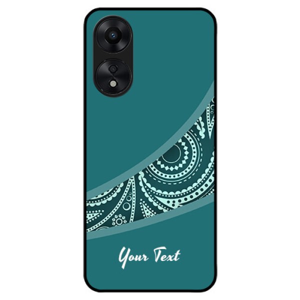 Oppo A78 5G Photo Printing on Glass Case - semi visible floral Design