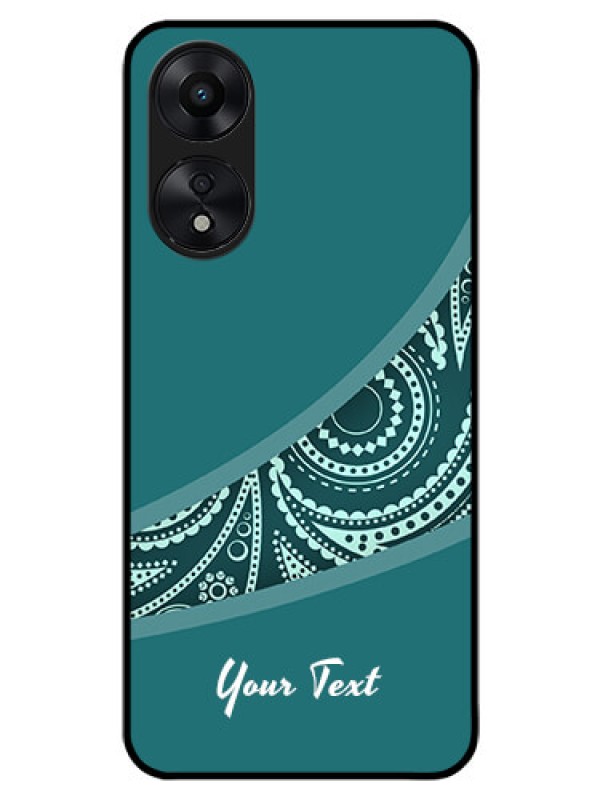 Custom Oppo A78 5G Photo Printing on Glass Case - semi visible floral Design