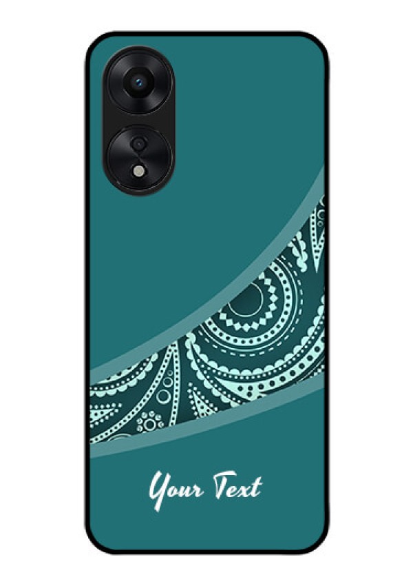 Oppo A78 5G Photo Printing on Glass Case - semi visible floral Design