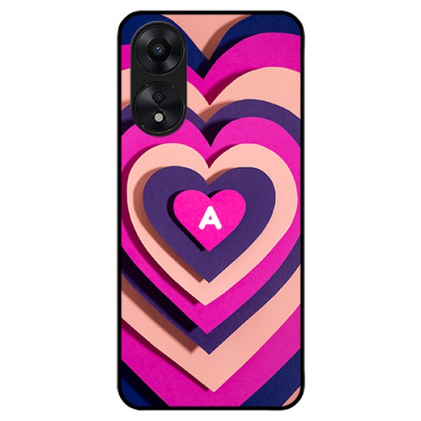 Oppo A78 5G Custom Glass Mobile Case - Cute Heart Pattern Design