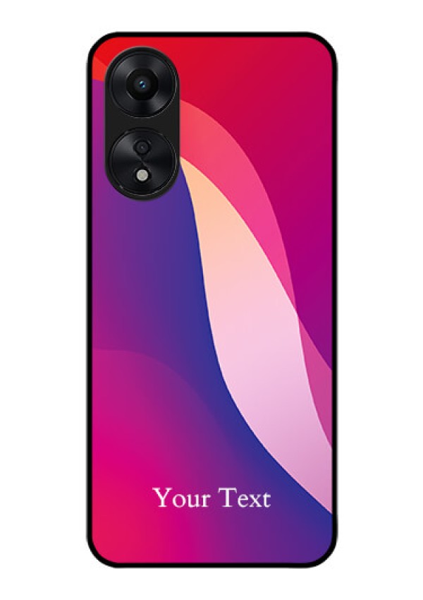 Oppo A78 5G Personalized Glass Phone Case - Digital abstract Overlap Design