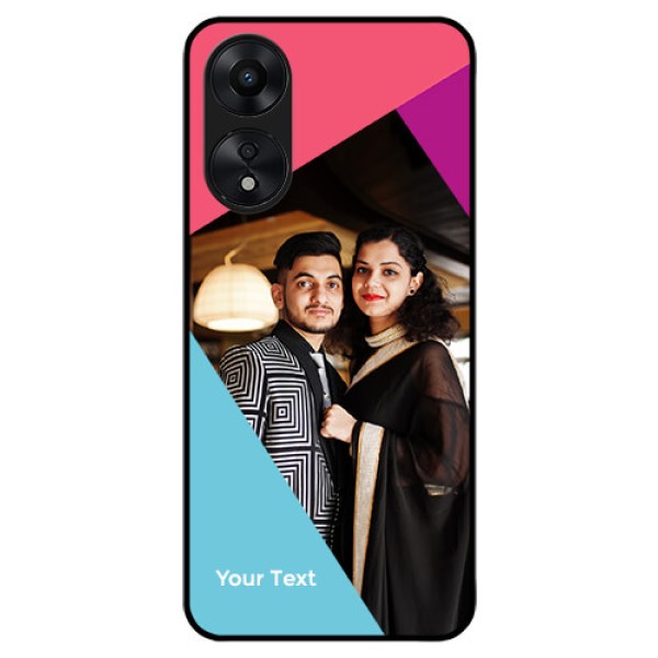 Oppo A78 5G Custom Glass Mobile Case - Stacked Triple colour Design