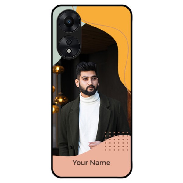 Oppo A78 5G Personalized Glass Phone Case - Tri-coloured overlay design Oppo A78 5G Personalized Glass Phone Case - Tri-coloured overlay design