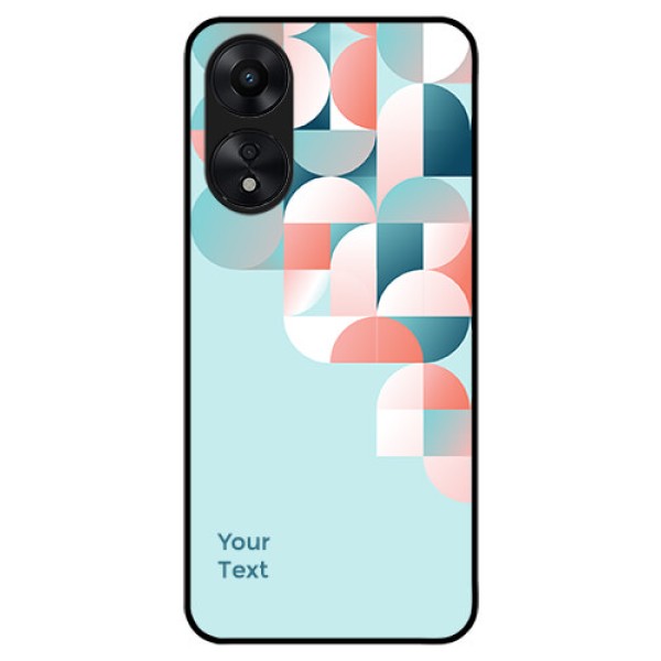 Oppo A78 5G Custom Glass Phone Case - Stylish Semi-circle Pattern Design