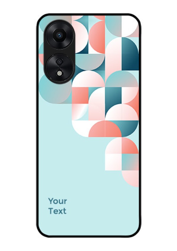 Oppo A78 5G Custom Glass Phone Case - Stylish Semi-circle Pattern Design