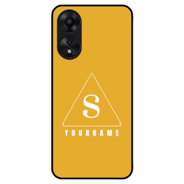Oppo A78 5G Personalized Glass Phone Case - simple triangle Design