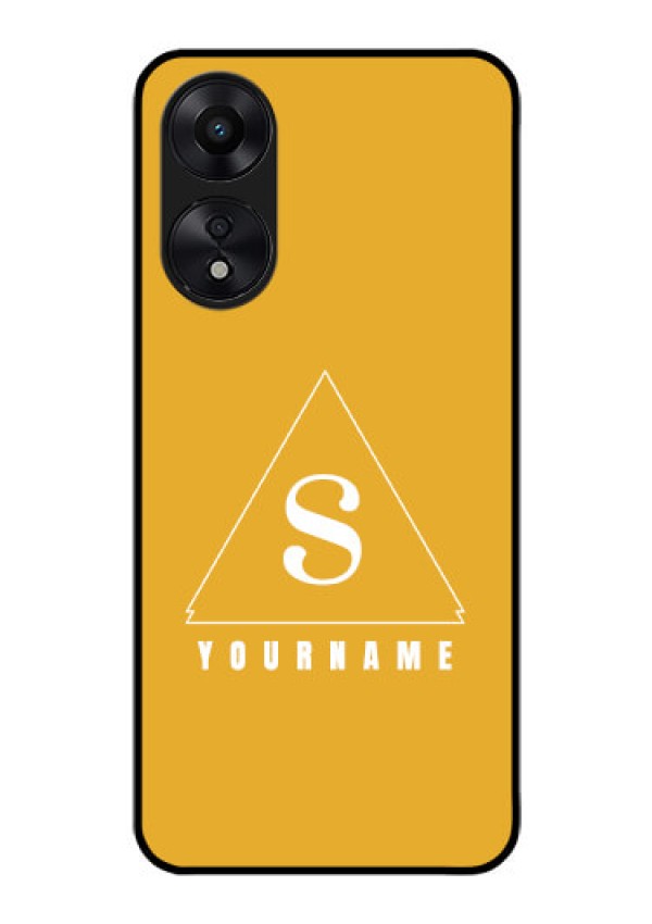Oppo A78 5G Personalized Glass Phone Case - simple triangle Design