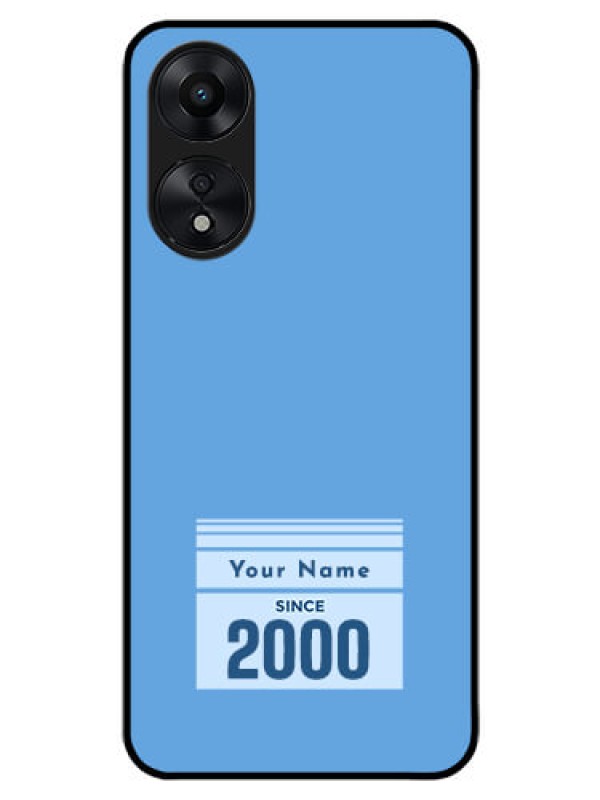Custom Oppo A78 5G Custom Glass Mobile Case - Custom Year of birth Design
