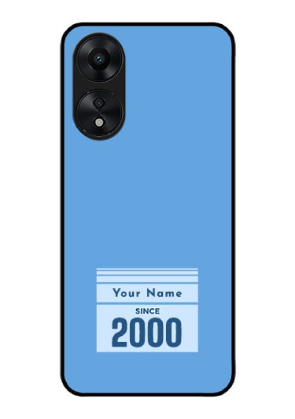 Oppo A78 5G Custom Glass Mobile Case - Custom Year of birth Design
