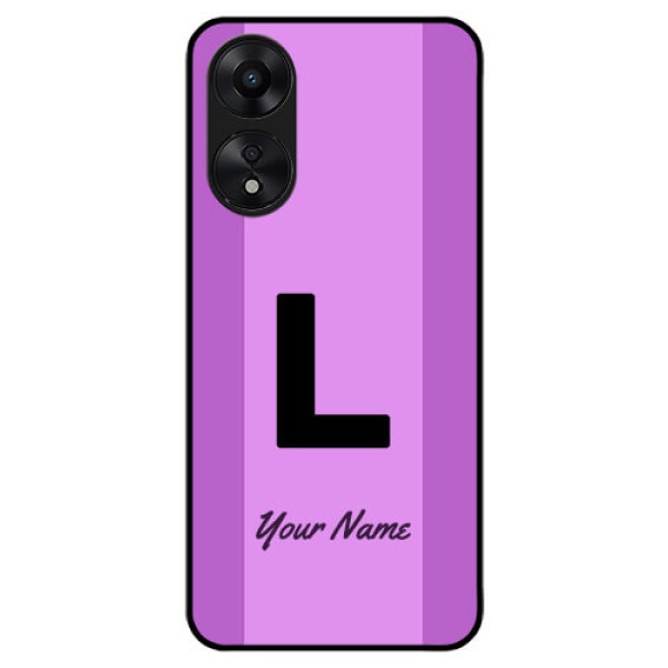 Oppo A78 5G Custom Glass Phone Case - Tricolor custom text Design