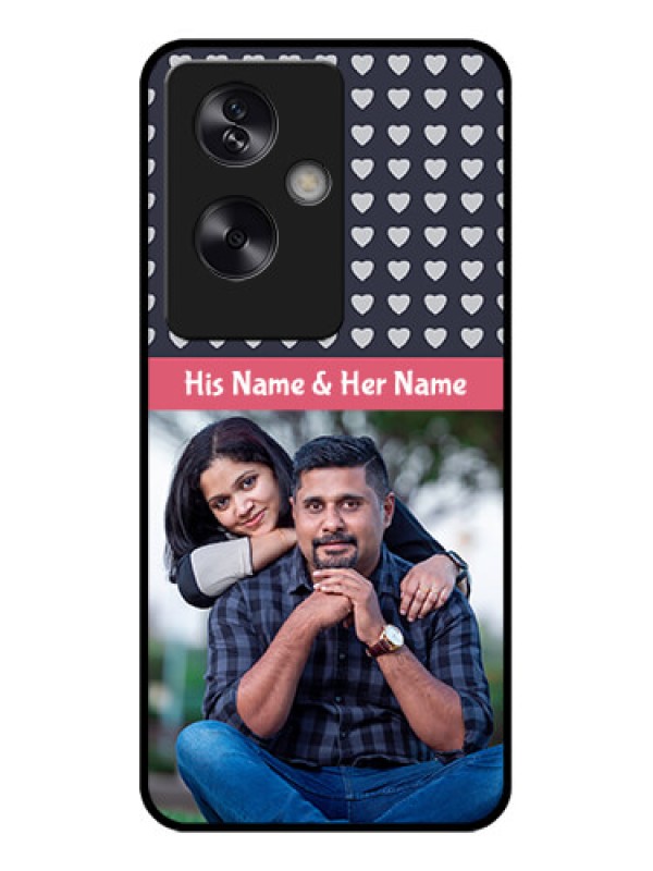 Custom Oppo A79 5G Custom Glass Phone Case - Love Symbols Design