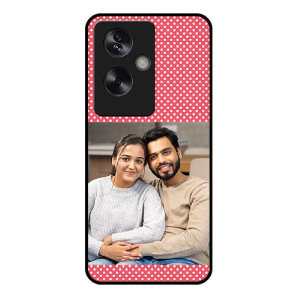 Oppo A79 5G Custom Glass Phone Case - White Dotted Design