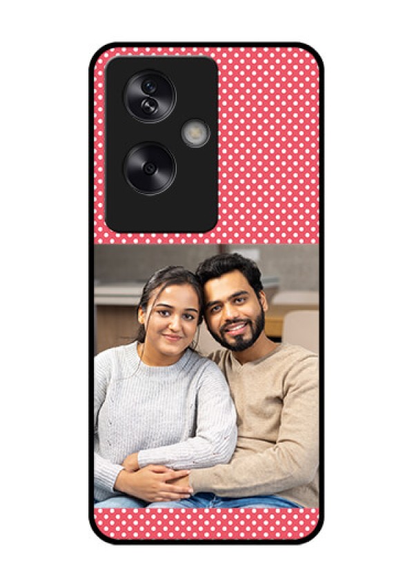 Oppo A79 5G Custom Glass Phone Case - White Dotted Design