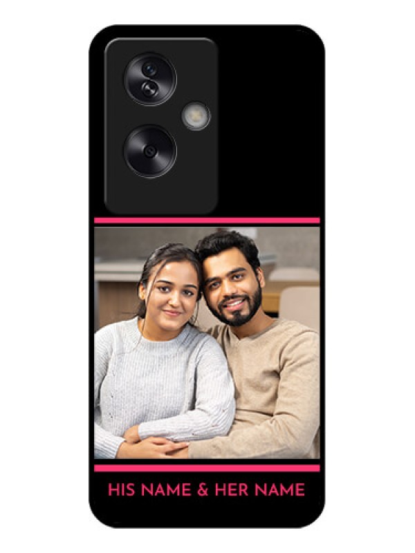 Custom Oppo A79 5G Custom Glass Phone Case - With Add Text Design