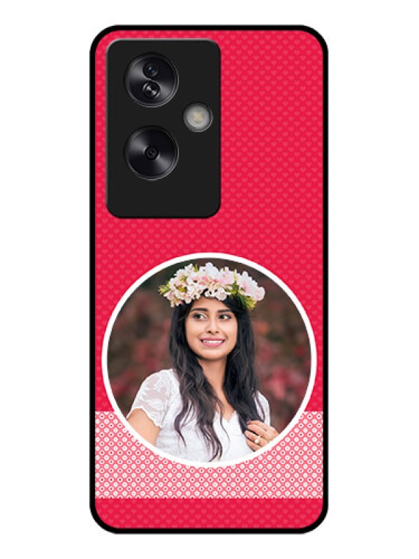 Custom Oppo A79 5G Custom Glass Phone Case - Pink Color Pattern Design