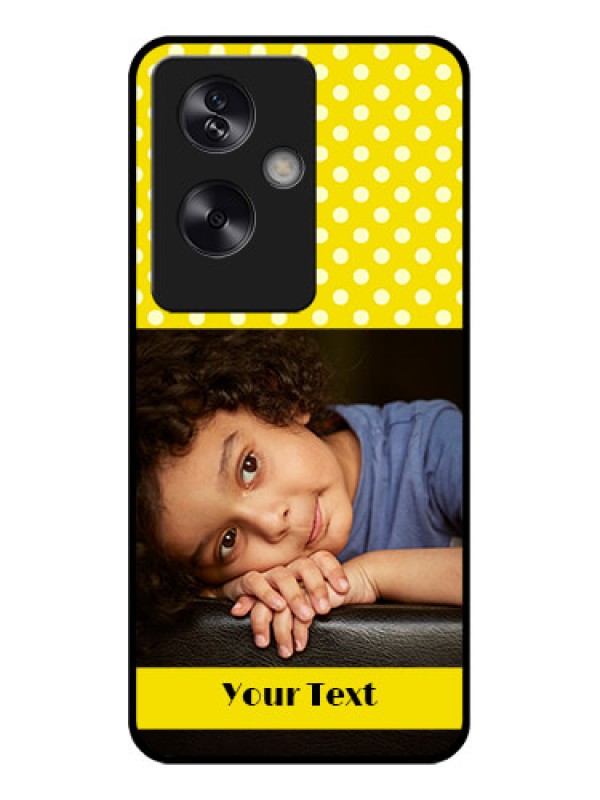 Custom Oppo A79 5G Custom Glass Phone Case - Bright Yellow Case Design