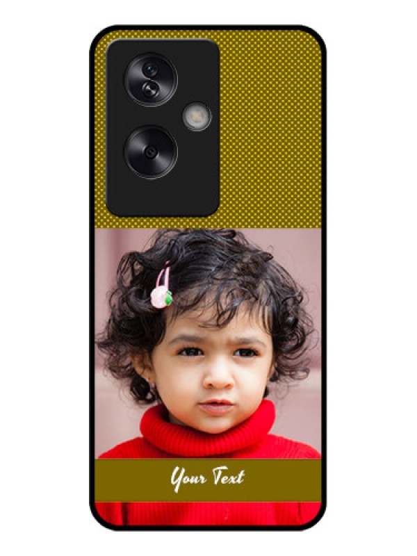 Custom Oppo A79 5G Custom Glass Phone Case - Simple Green Color Design