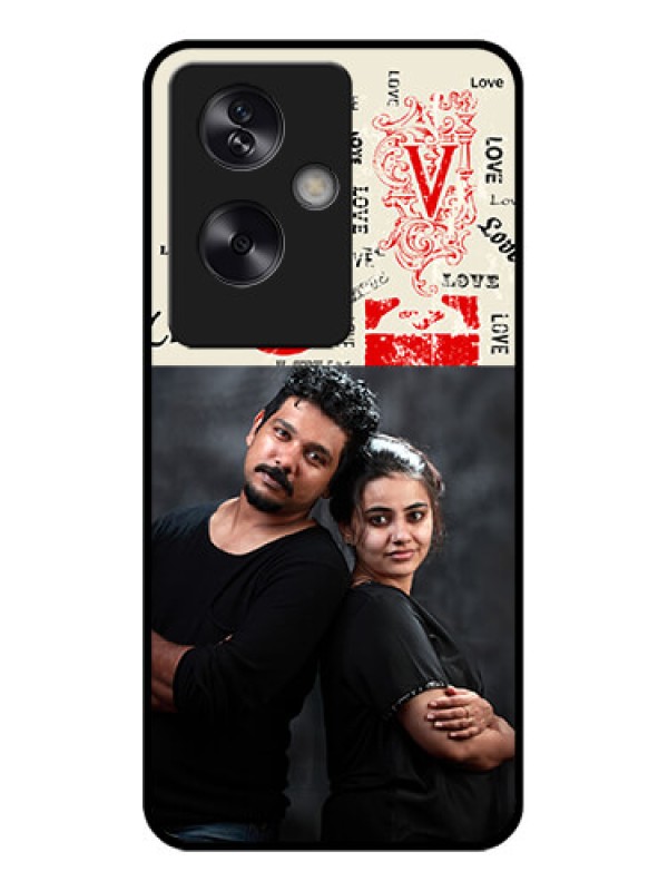 Custom Oppo A79 5G Custom Glass Phone Case - Trendy Love Design Case