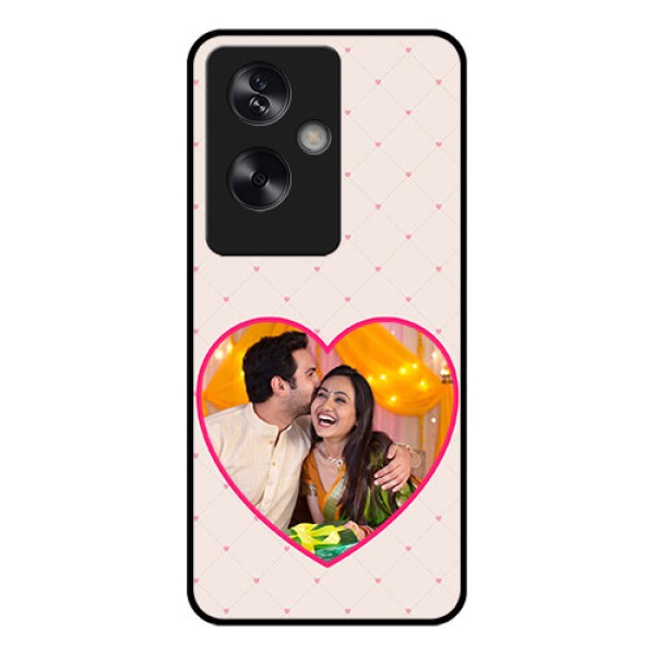 Oppo A79 5G Custom Glass Phone Case - Heart Shape Design