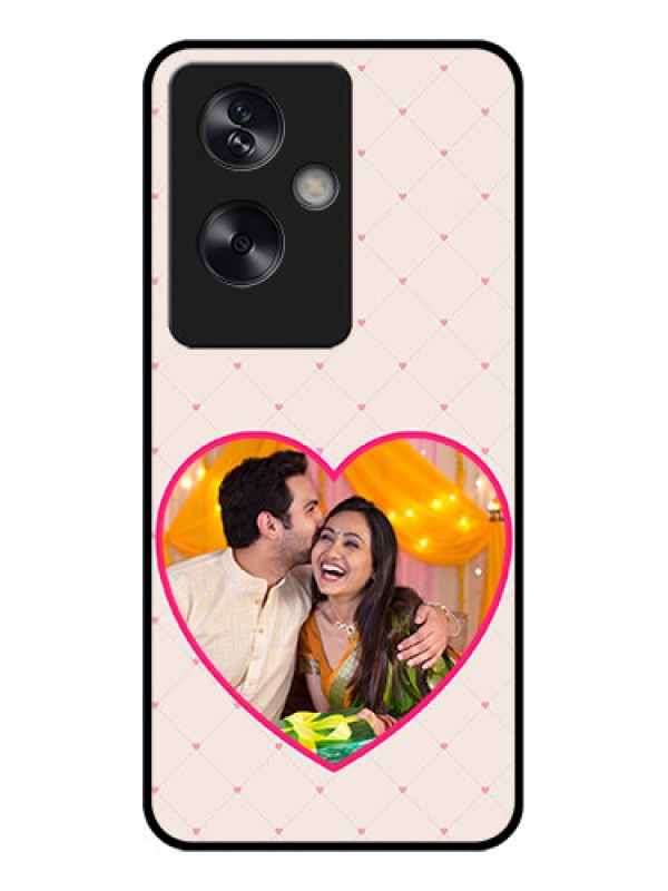Custom Oppo A79 5G Custom Glass Phone Case - Heart Shape Design