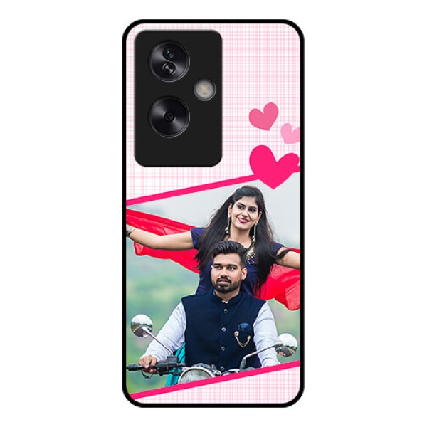 Oppo A79 5G Custom Glass Phone Case - Love Shape Heart Design