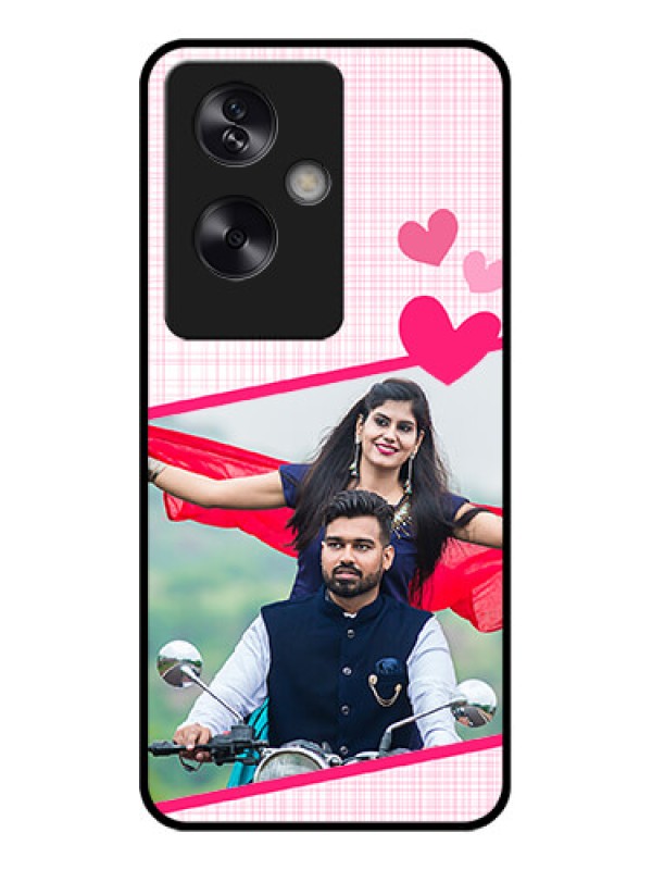 Custom Oppo A79 5G Custom Glass Phone Case - Love Shape Heart Design