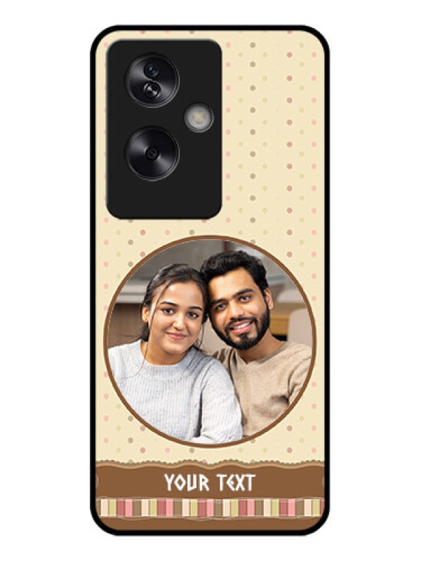 Custom Oppo A79 5G Custom Glass Phone Case - Brown Dotted Mobile Case Design