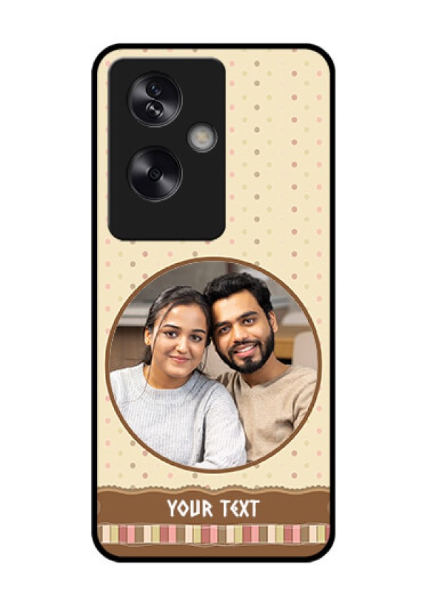 Oppo A79 5G Custom Glass Phone Case - Brown Dotted Mobile Case Design