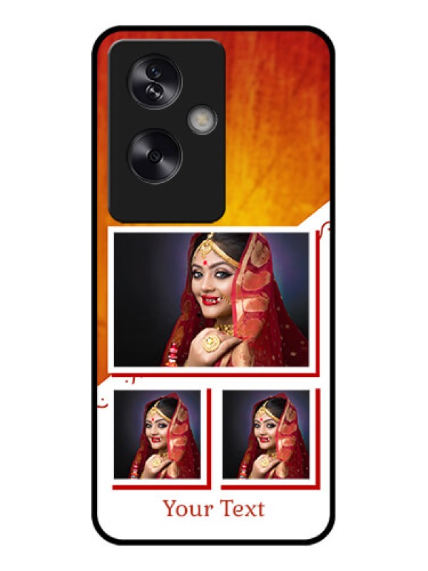 Custom Oppo A79 5G Custom Glass Phone Case - Wedding Memories Design