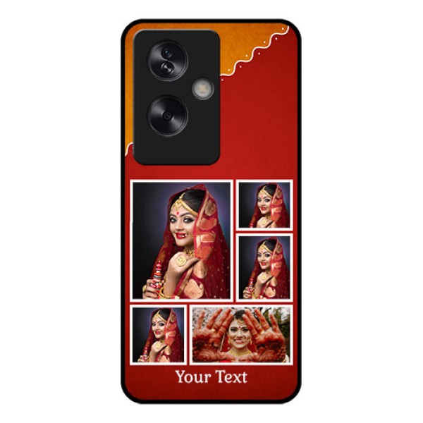 Oppo A79 5G Custom Glass Phone Case - Wedding Pic Upload Design
