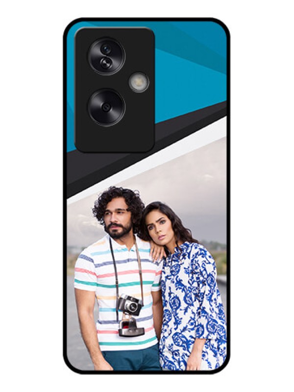 Custom Oppo A79 5G Custom Glass Phone Case - Simple Pattern Photo Upload Design