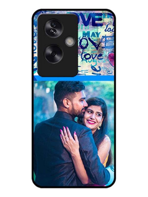 Custom Oppo A79 5G Custom Glass Phone Case - Colorful Love Design