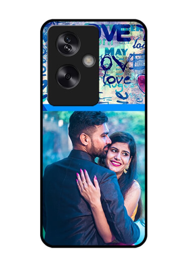 Oppo A79 5G Custom Glass Phone Case - Colorful Love Design