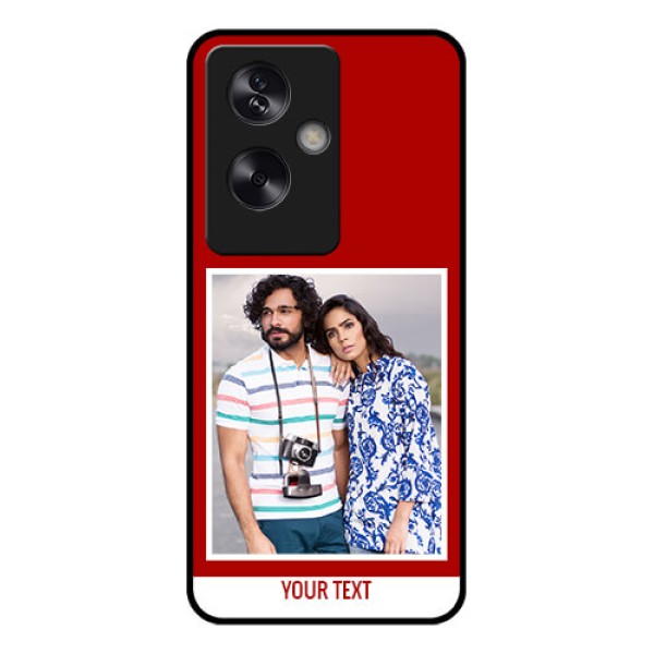 Oppo A79 5G Custom Glass Phone Case - Red Color Design