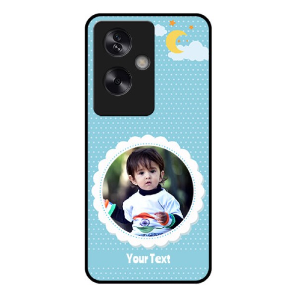 Oppo A79 5G Custom Glass Phone Case - Violet Pattern Design